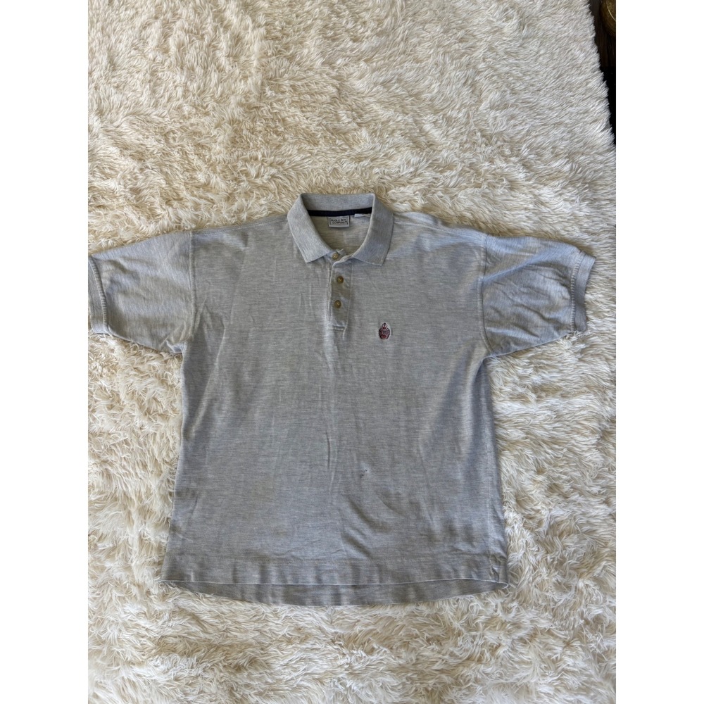 Bugle Boy Company Men's Polo Shirt Heather Gray‎ Short Sleeve Casual